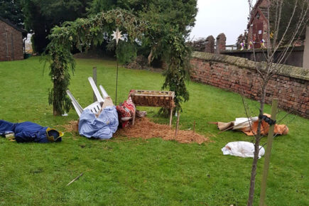 Anger as vandals trash hand-made Nativity scene at village church