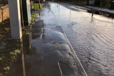 Video: Water main bursts again on Water Lane in York
