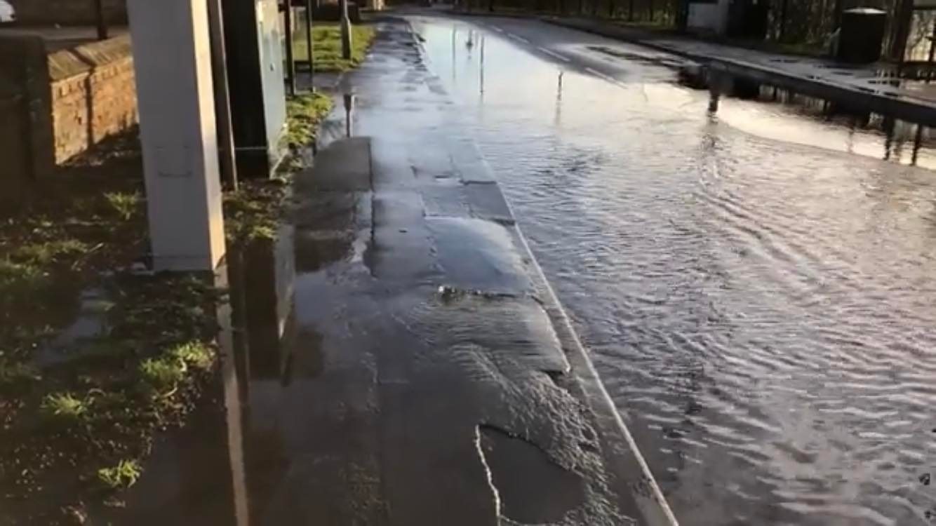 Video: Water main bursts again on Water Lane in York