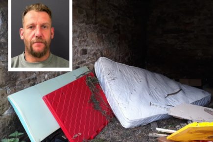 Fly-tipper who dumped piles of rubbish in the countryside is prosecuted