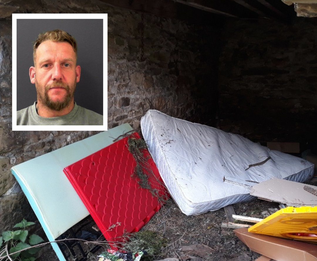 Fly-tipper who dumped piles of rubbish in the countryside is prosecuted