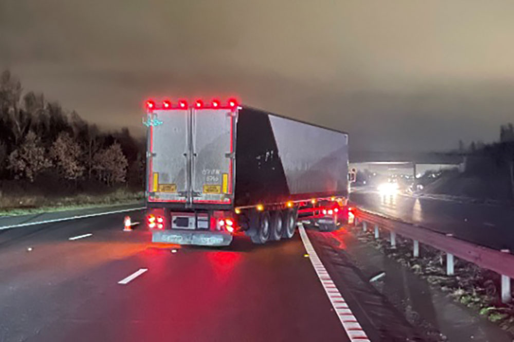 Man charged with drink driving after lorry crashes into central reservation on North Yorkshire motorway