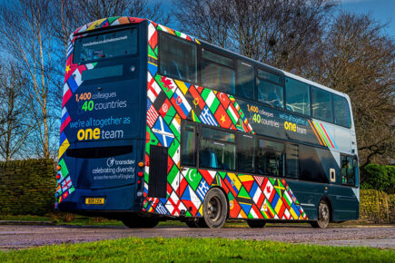 This dazzling bus is flying the flag for diversity across North Yorkshire