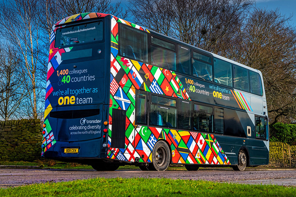 This dazzling bus is flying the flag for diversity across North Yorkshire
