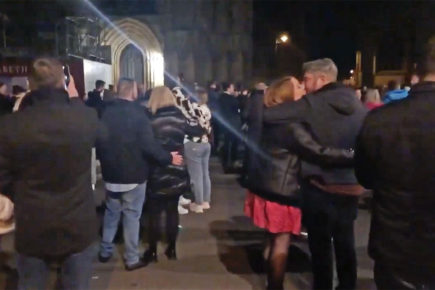 Video and pix: People cheer in the New Year at York Minster – despite the lack of bells