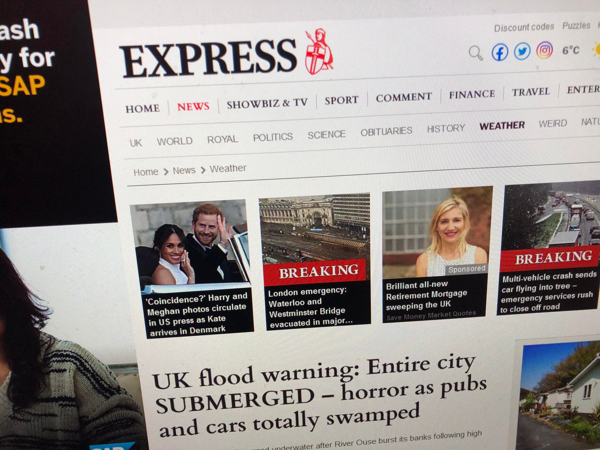 National newspaper updates story after being branded reckless for claiming the ‘entire city’ of York was ‘submerged’