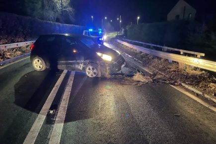 Driver arrested after crash on A19 bridge