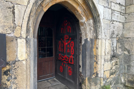 Graffiti daubed on York city walls and ancient church – Fears it is a hate crime