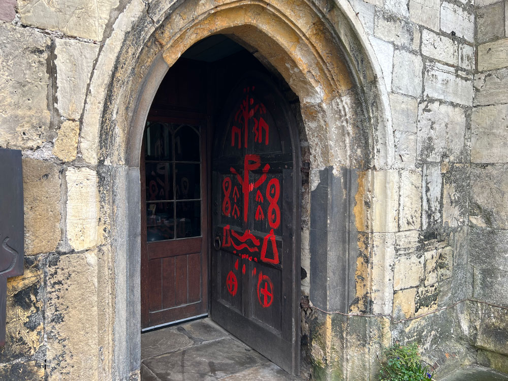 Graffiti daubed on York city walls and ancient church – Fears it is a hate crime