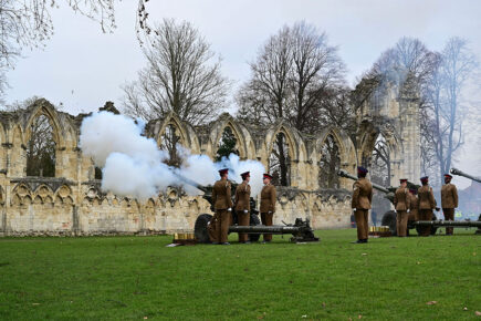 Watch: York holds a 21-gun salute to celebrate the Queen’s accession