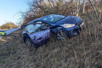 Police use stinger to bring a stolen car to a halt