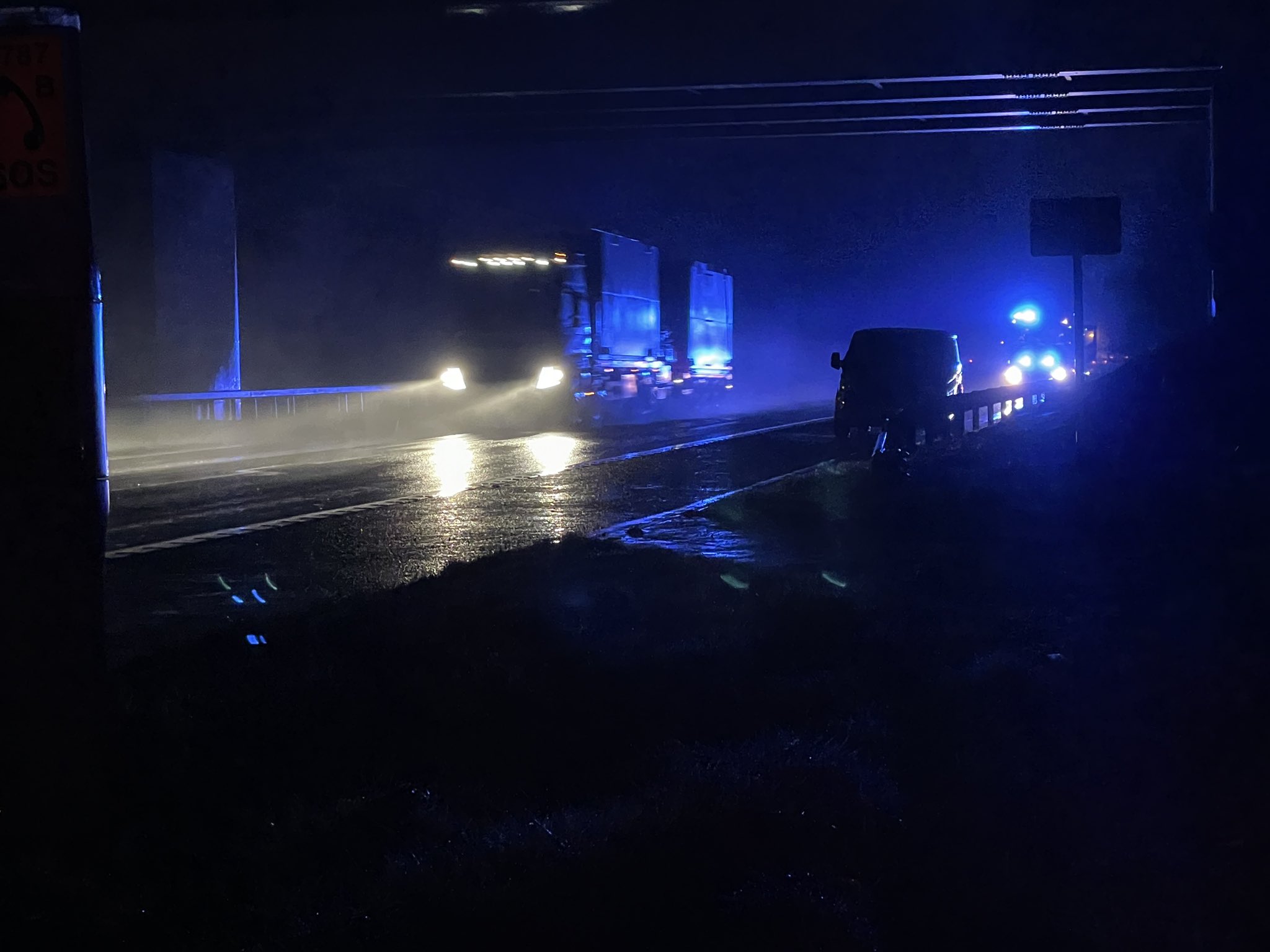 Crews called to a van on fire on the A1