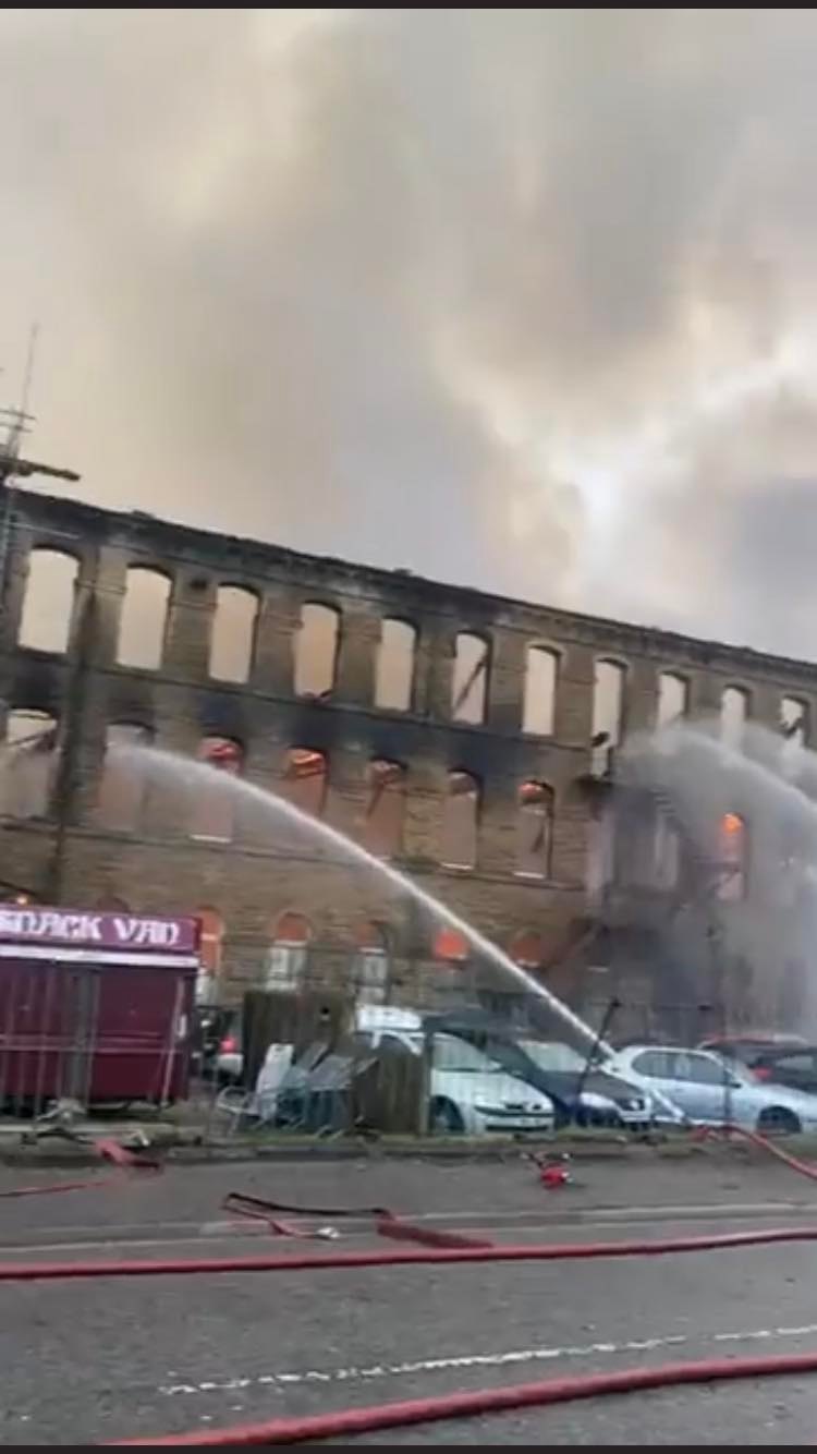 Video: North Yorkshire crews drafted in as mill used for filming shows like Peaky Blinders is gutted by fire