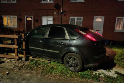 Man arrested after car crashes into garden in Harrogate