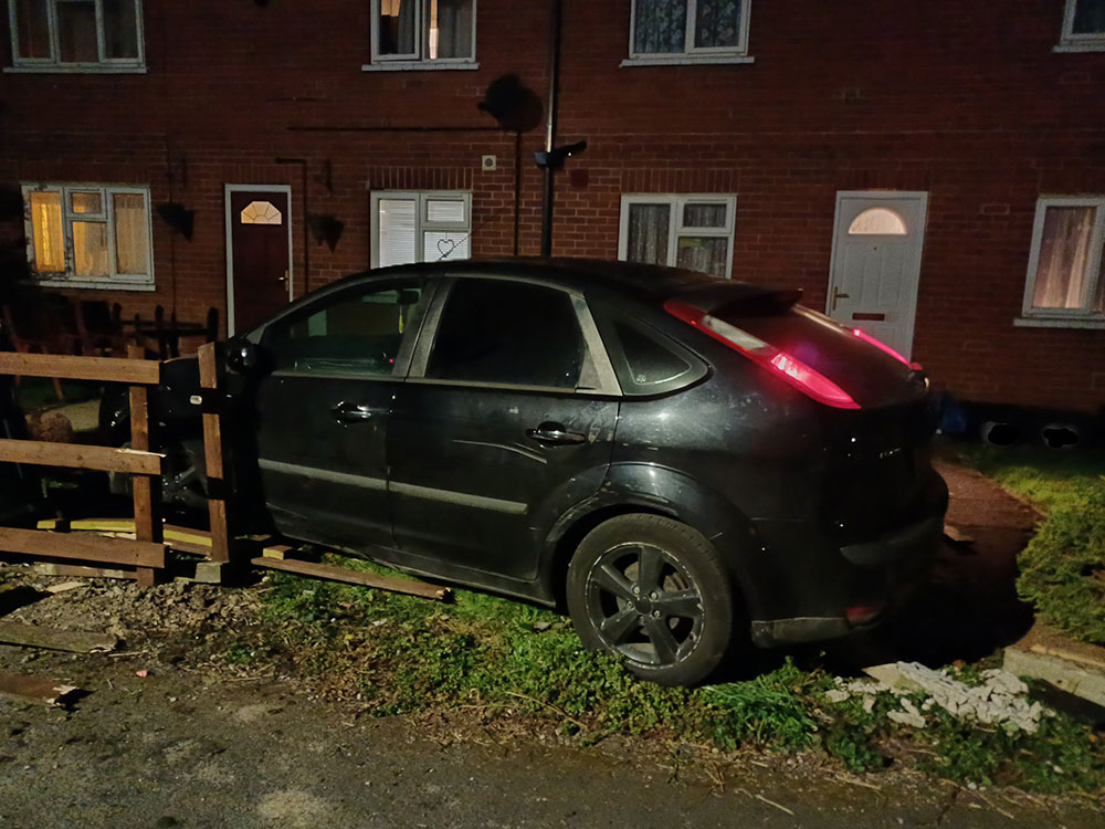 Man arrested after car crashes into garden in Harrogate