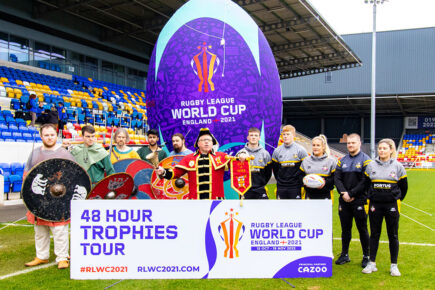 Watch: Jorvik Vikings clash with York City Knights in time-travelling rugby showdown