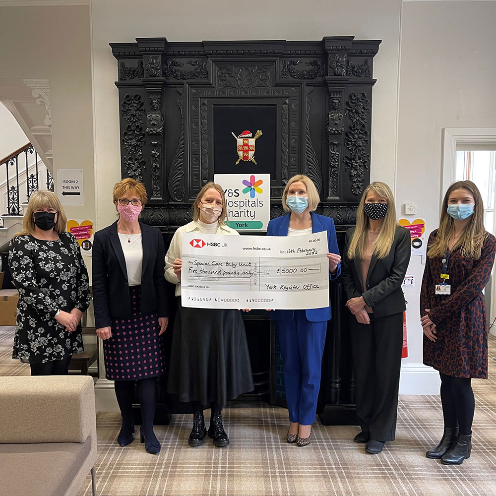 York Register Office celebrates ten years supporting the Special Care Baby Unit