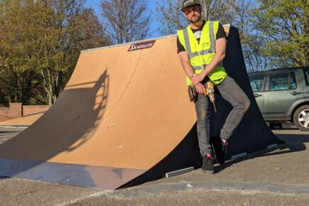 Watch timelapse video as Norton Skatepark refurbishment waits for the’all clear’ from safety experts