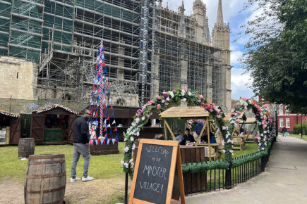 Open now: A café, bar, and even a Maypole – all with fabulous Minster views!