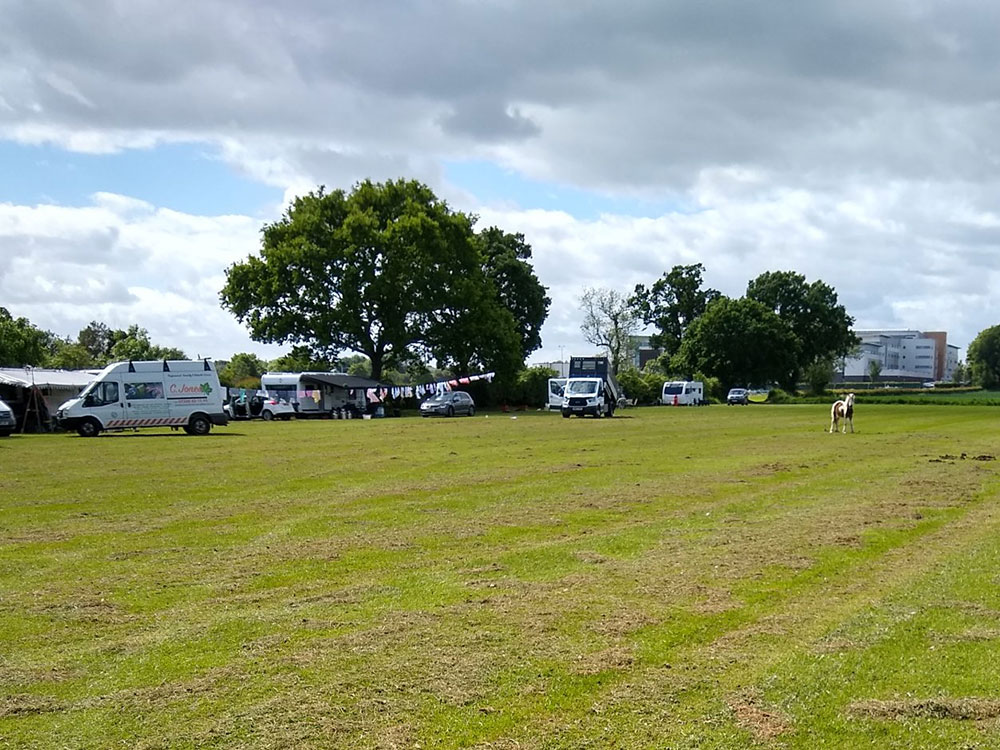 Travellers set up camp on York school sports pitch