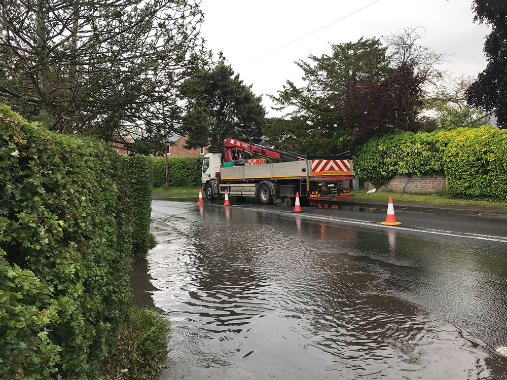 Updated: Water main fixed after accident flooded York road