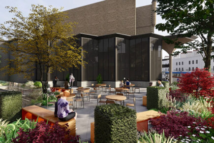 Pictures – The pocket park and outdoor café now being created in York city centre