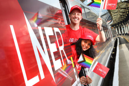 Drag artist Miss Ellie Ganza and a glitter bar will greet rail passengers for York Pride