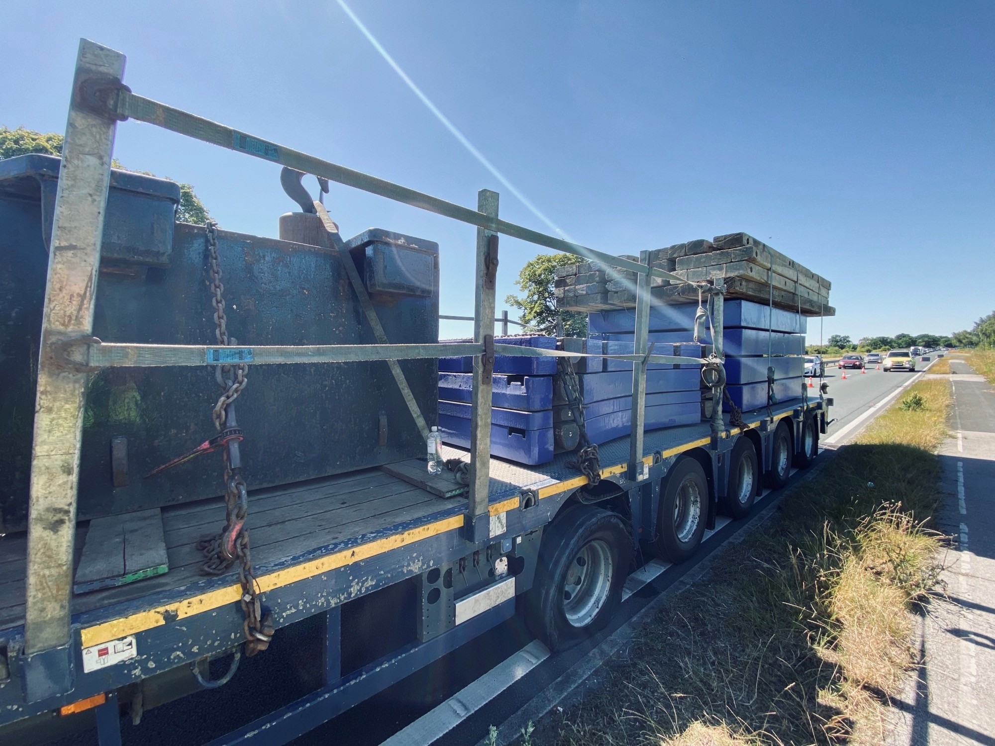 Delays on the A64 near Tadcaster after a lorry’s brakes lock