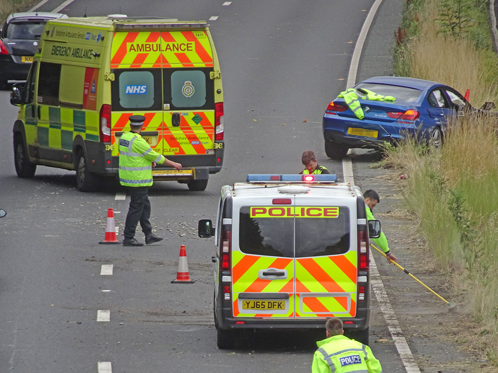 Updated: One person taken to hospital after crash on the A64 at York