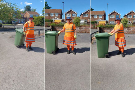 York bin man wears a kilt to work to protest at heatwave ‘shorts ban’