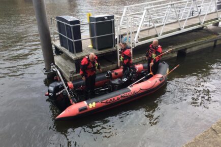 York firefighters rescue man in distress from the river