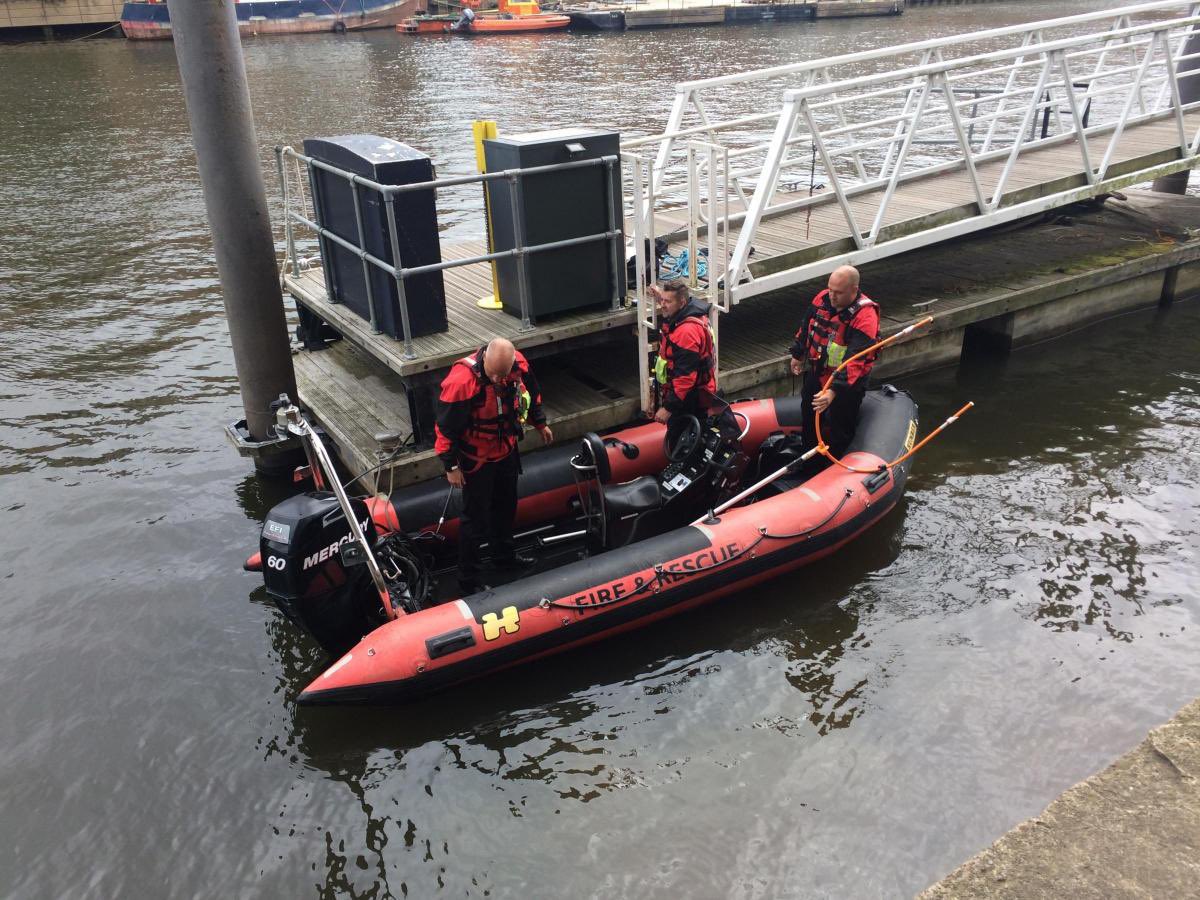 York firefighters rescue man in distress from the river