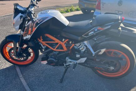 Biker arrested after failing to stop for police