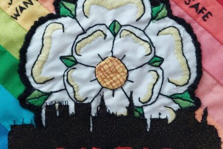 York MP shows off her design for a Parliamentary Covid Quilt square