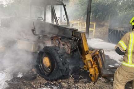 Crews called in to deal with a fire on a farm