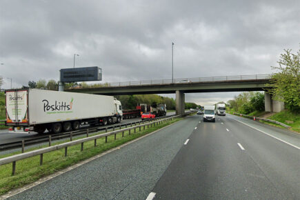 Two car crash partially closed North Yorkshire motorway