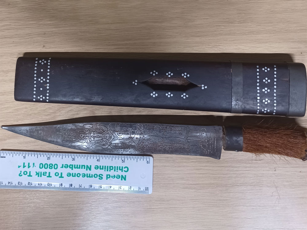This knife was seized by police patrolling a York suburb