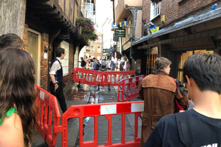 Pictures: Tiles crash onto York’s most famous street, narrowly missing shoppers