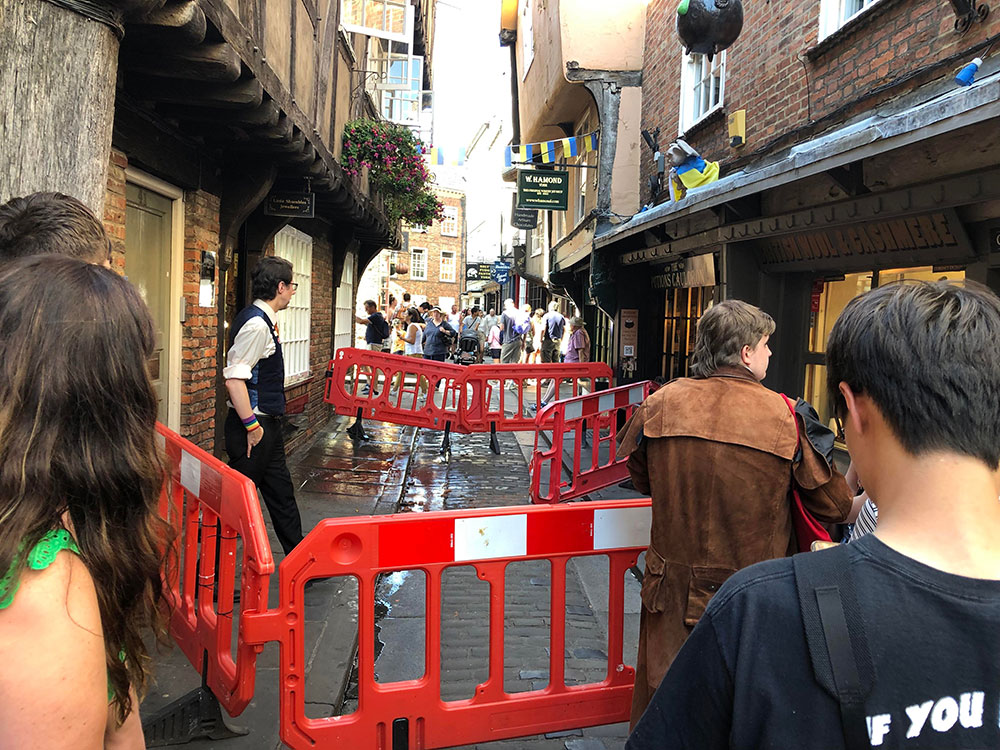 Pictures: Tiles crash onto York’s most famous street, narrowly missing shoppers