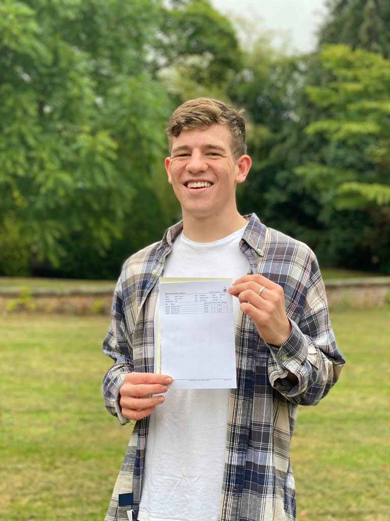 Grieving Bertie dedicates his A level results to his much missed aunt