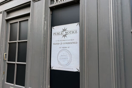 Notice appears in Shambles shop saying it has been ‘seized and condemned’