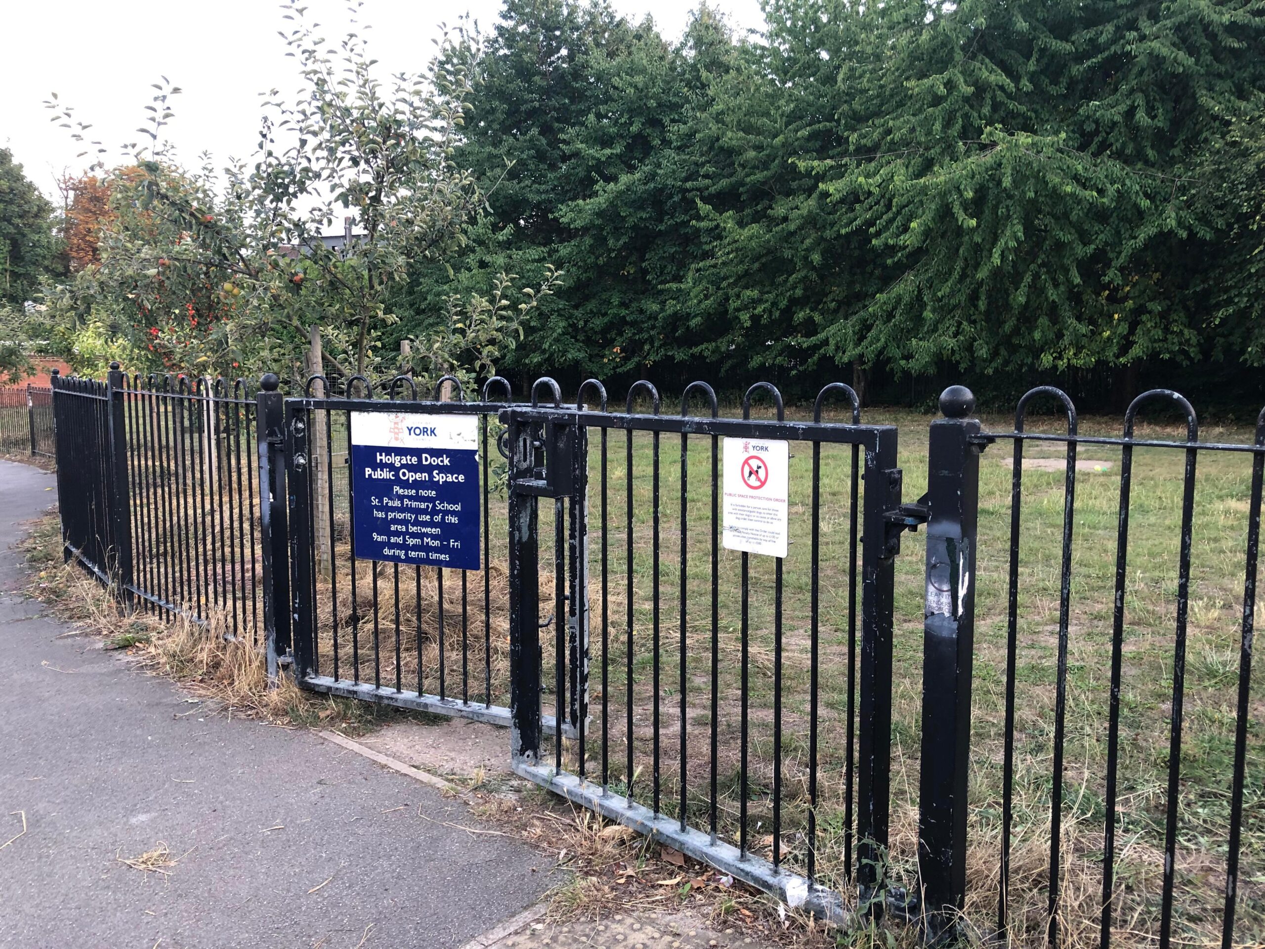 A ban on dogs at a playing field in York used by children has expired