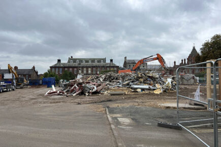 Going, going, gone… Pictures show how landmark York building has been razed to the ground