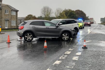 Collision partially blocks A59 near Harrogate
