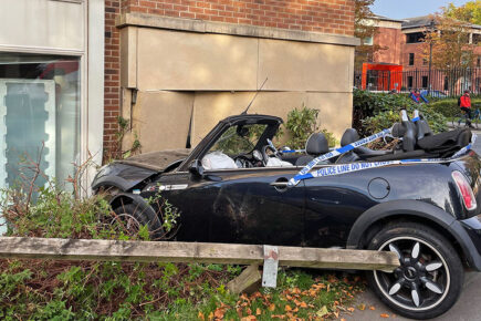 Car crashes into building in York