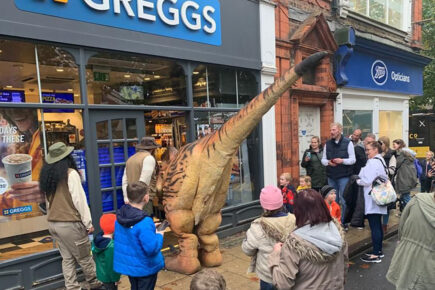 Pictures: Dinosaur raids Greggs in York