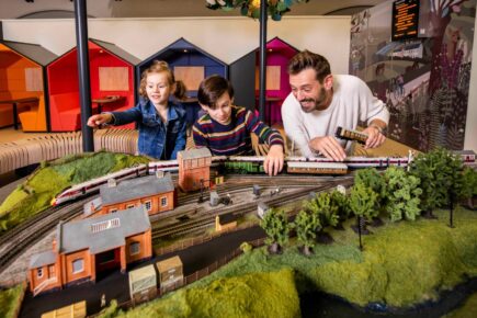 Video: LNER Family Lounge opens with a model train set and ‘beach huts’