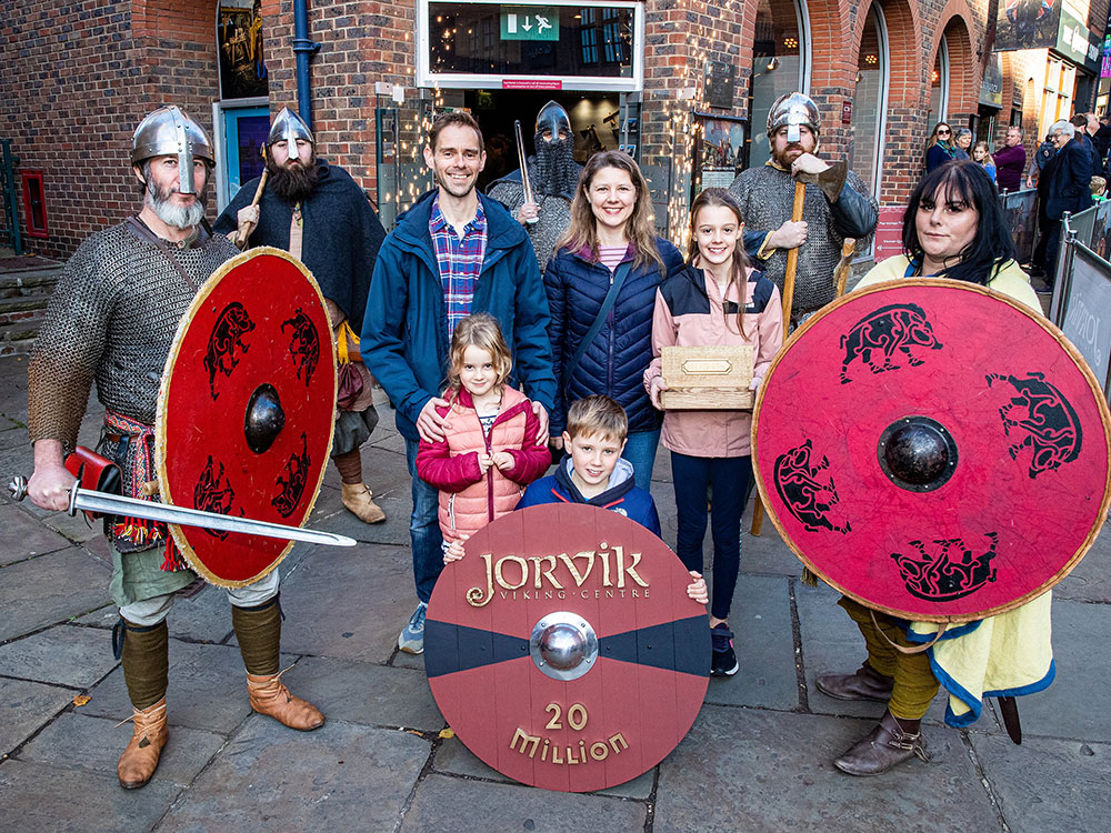 Watch: Sparks fly as Jorvik welcomes its 20 millionth visitor