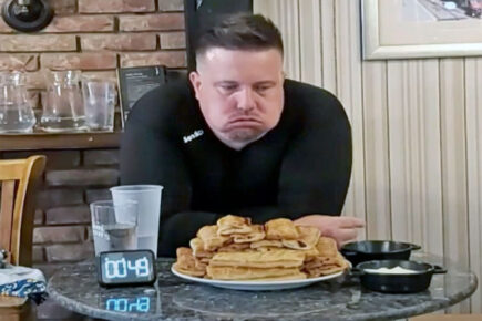 Watch: Greggs fan attempts world sausage roll eating record at Pickering hotel