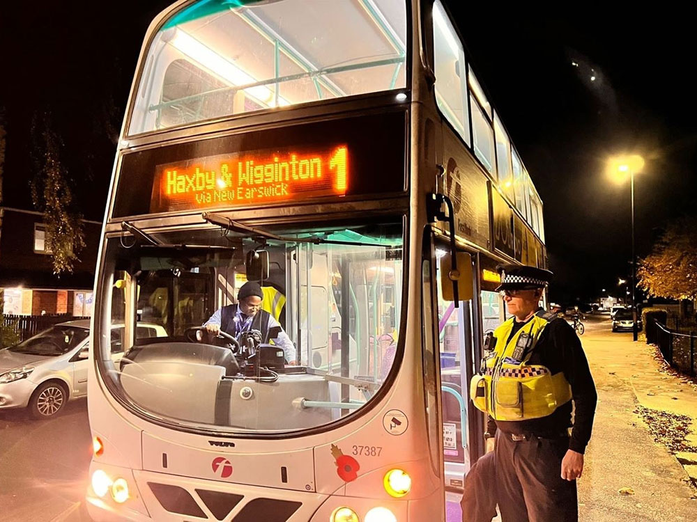 Police disperse youths in one area of York as buses are suspended